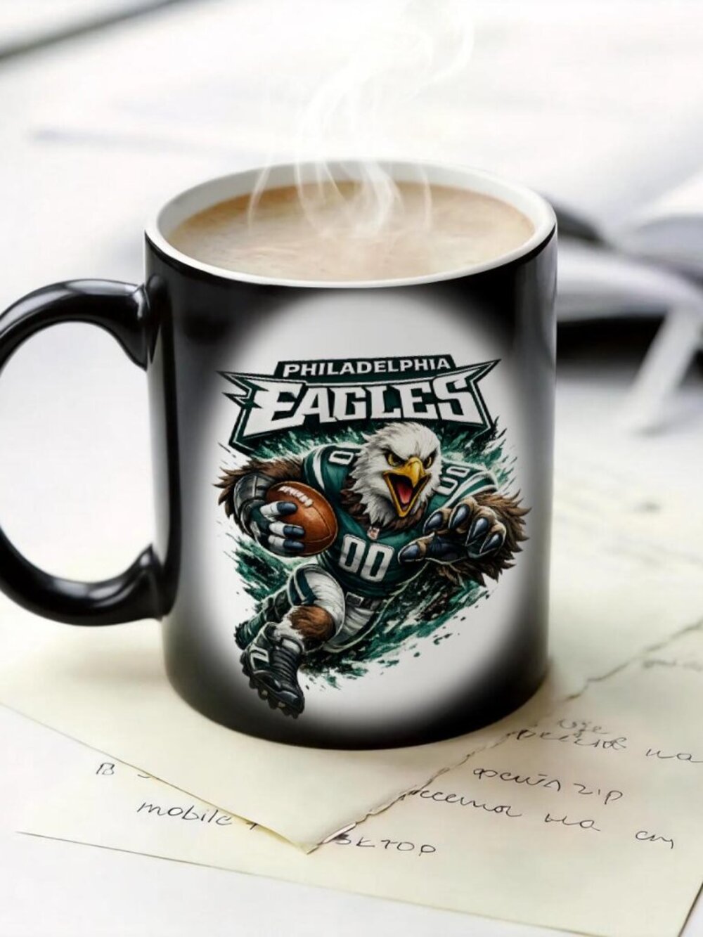 Philadelphia Eagles Matte Heat Changing Mug NFL Fan Cup 11oz